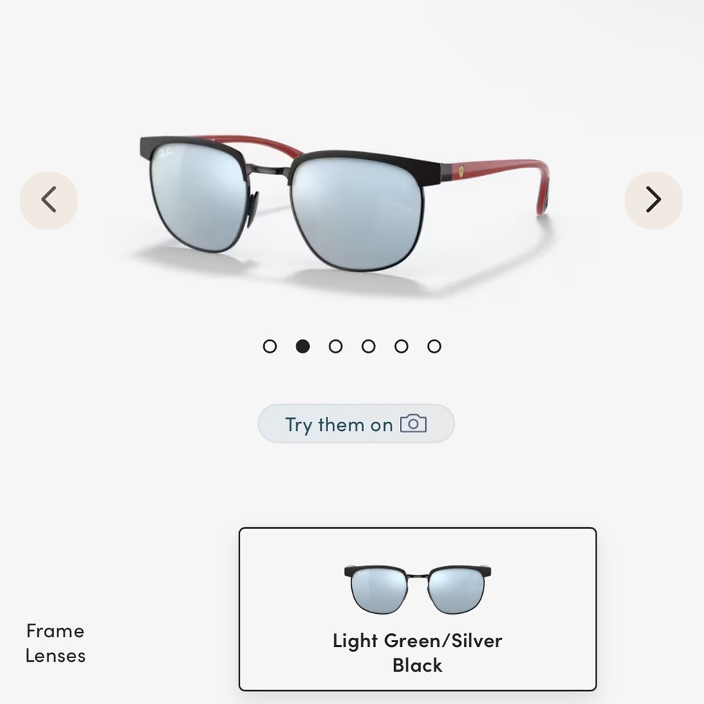 Ray Bans Mirror Silver Lens Sun glasses RB3698M Scuderia Ferrari Collection